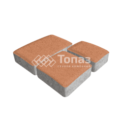 Тротуарная плитка Брук, оранжевая, 4 см