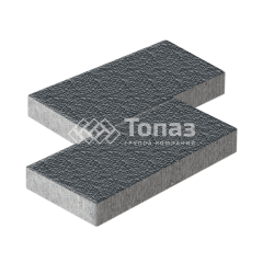 Тротуарная плитка 500х250х60, черная с мраморной крошкой