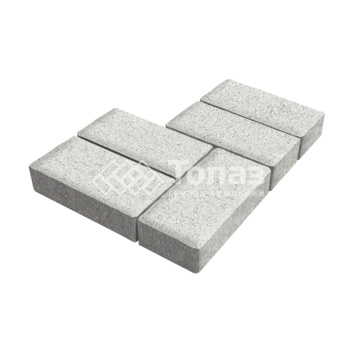 Тротуарная плитка 200х100х80, белая