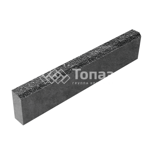 Камень бортовой БР 100.20.8, аляска черная с мраморной крошкой