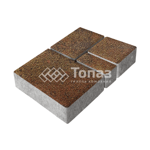 Тротуарная плитка Мюнхен, джафар оранжевый на камне, 4 см