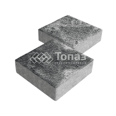 Тротуарная плитка Квадрат 200х200х40, черно-белая с мраморной крошкой