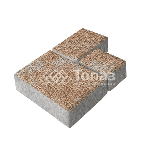 Тротуарная плитка Бергамо, сансет с мраморной крошкой, 6 см