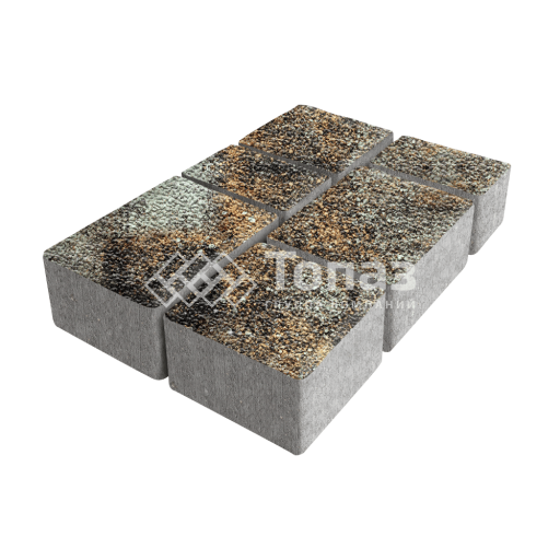 Тротуарная плитка Лэндхаус, агат кофейный с мраморной крошкой, 6 см