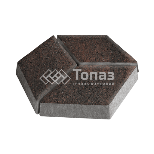 Тротуарная плитка Ромб, кармен, 6 см