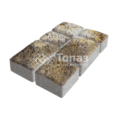 Тротуарная плитка Старый город, агат желтый, 4 см