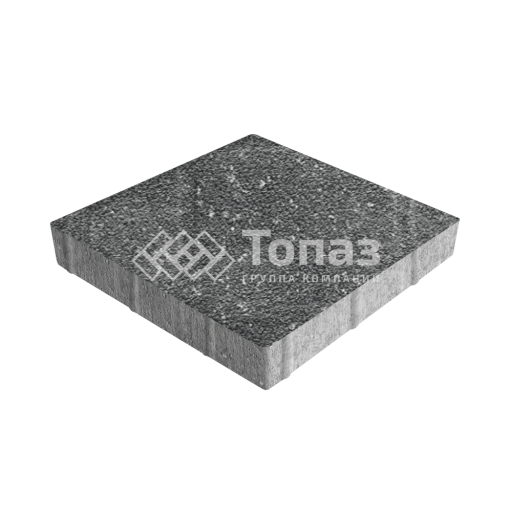 Тротуарная плитка Квадрат 300х300х60, аляска черная на камне