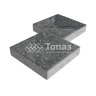 Тротуарная плитка Квадрат 300х300х60, аляска черная на камне