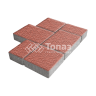 Тротуарная плитка Новый город, красная с гранитной крошкой, 4 см