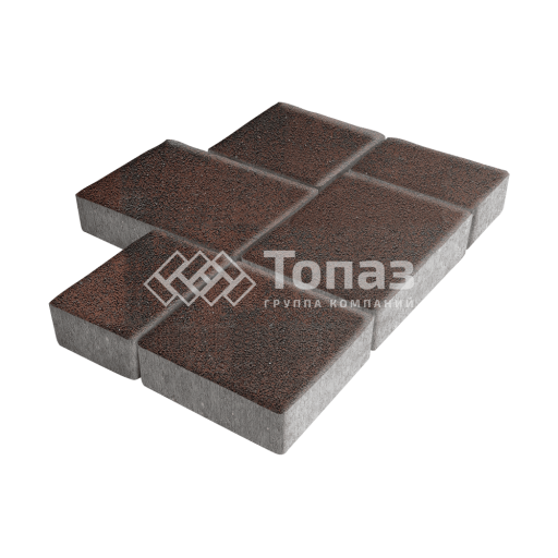Тротуарная плитка Новый город, клинкер, 6 см