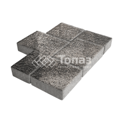 Тротуарная плитка Новый город, агат коричневый с мраморной крошкой, 6 см