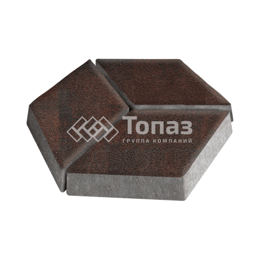 Тротуарная плитка Ромб, клинкер, 6 см