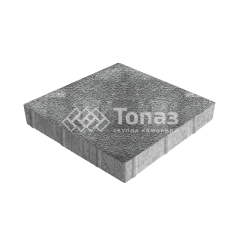 Тротуарная плитка Квадрат 300х300х60, антрацит на камне