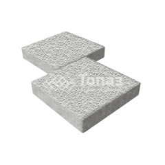 Тротуарная плитка Квадрат 400х400х60, белая с гранитной крошкой