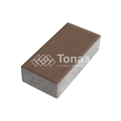 Тротуарная плитка 200х100х80, коричневая