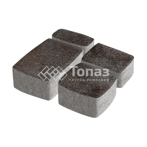 Тротуарная плитка Классико, мокко на камне, 6 см