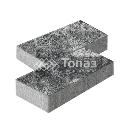 Тротуарная плитка 600х300х60, черно-белая на камне