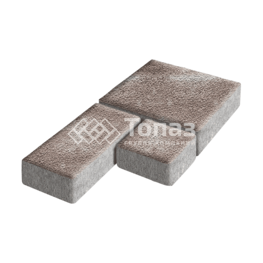 Тротуарная плитка Рубико, авантюр на камне, 4 см