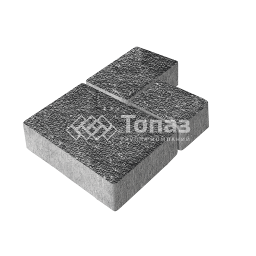 Тротуарная плитка Бергамо, аляска черная с мраморной крошкой, 6 см