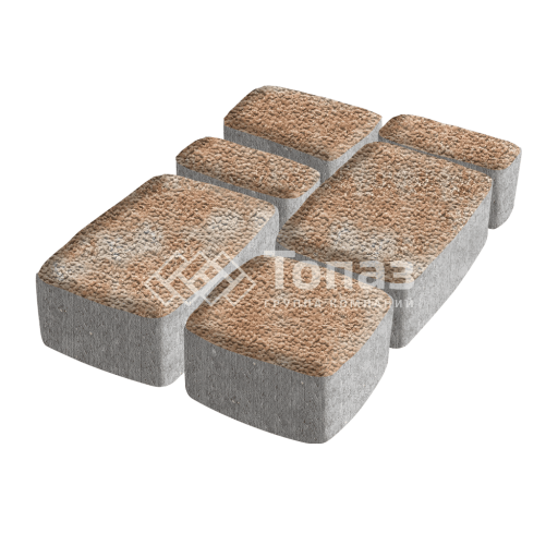 Тротуарная плитка Классико, сансет с гранитной крошкой, 4 см