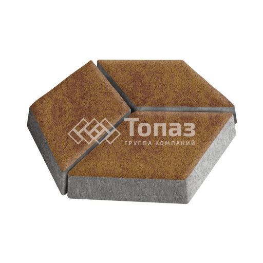 Тротуарная плитка Ромб, листопад, 6 см