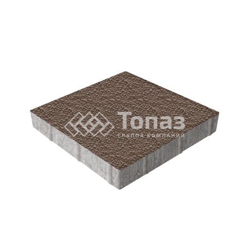 Тротуарная плитка Квадрат 400х400х60, коричневая с гранитной крошкой