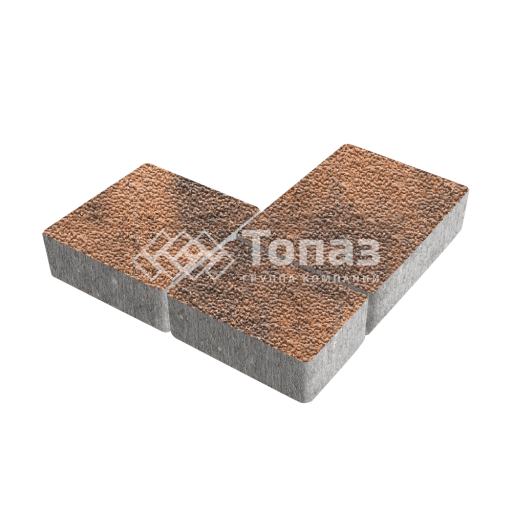 Тротуарная плитка Новый город, сомон с мраморной крошкой, 4 см