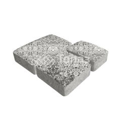 Тротуарная плитка Брук, аляска белая, 6 см