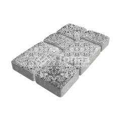 Тротуарная плитка Брук, аляска белая, 6 см