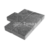 Тротуарная плитка Новый город, аляска черная с мраморной крошкой, 6 см