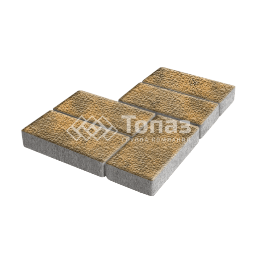 Тротуарная плитка Брусчатка, гончар с гранитной крошкой, 8 см