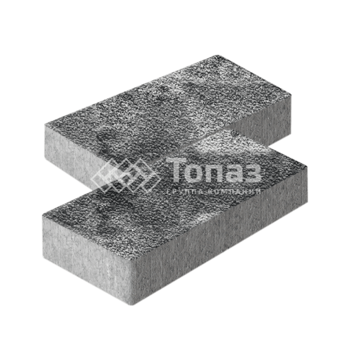 Тротуарная плитка 600х300х60, черно-белая с мраморной крошкой