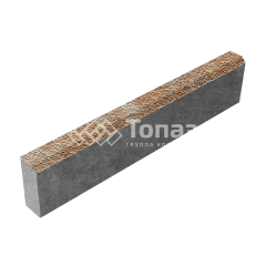 Камень бортовой БР 100.20.8, сансет с мраморной крошкой