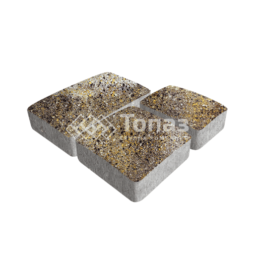 Тротуарная плитка Брук, агат желтый, 4 см