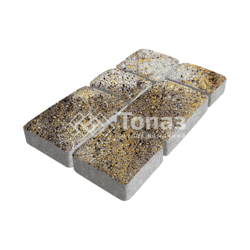 Тротуарная плитка Брук, агат желтый, 4 см