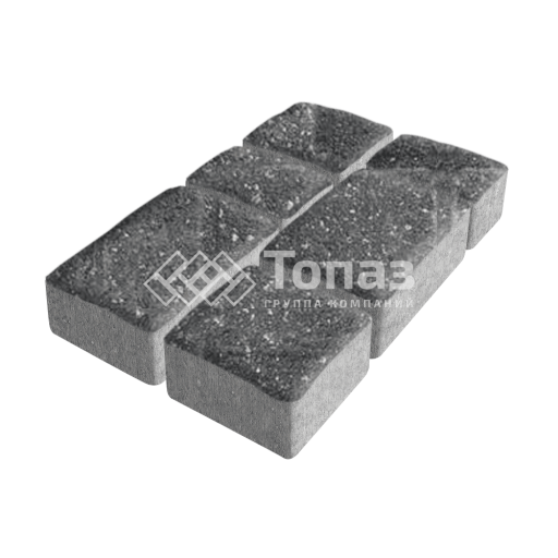 Тротуарная плитка Старый город, аляска черная, 4 см