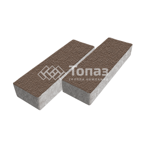 Тротуарная плитка 300х100х60, коричневая на камне