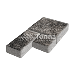 Тротуарная плитка Рубико, агат коричневый с мраморной крошкой, 6 см