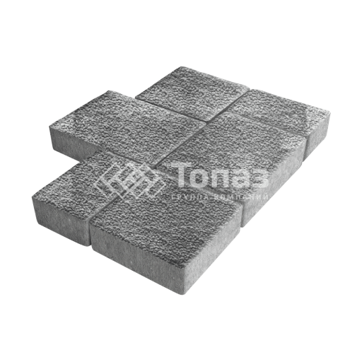 Тротуарная плитка Новый город, антрацит с мраморной крошкой, 6 см