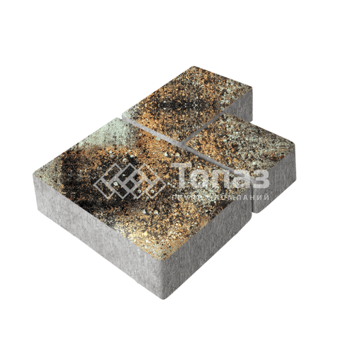 Тротуарная плитка Бергамо, агат кофейный, 6 см