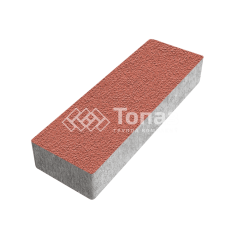 Тротуарная плитка 300х100х60, красная на камне