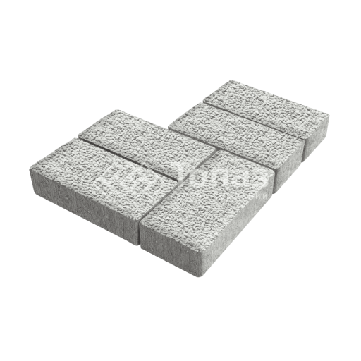 Тротуарная плитка 200х100х40, белая с гранитной крошкой