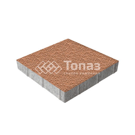 Тротуарная плитка Квадрат 400х400х60, оранжевая с гранитной крошкой
