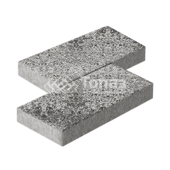 Тротуарная плитка 500х250х60, аляска белая с мраморной крошкой