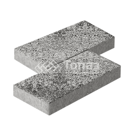 Тротуарная плитка 500х250х60, аляска белая с мраморной крошкой