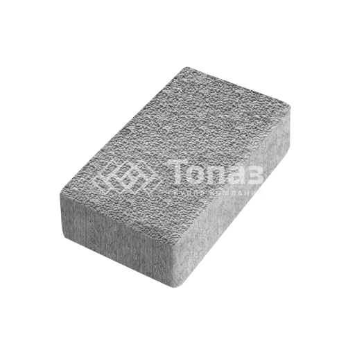 Тротуарная плитка Брусчатка, серо-белая с мраморной крошкой, 8 см