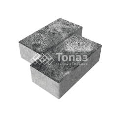 Тротуарная плитка 240х120х70, черно-белая на камне