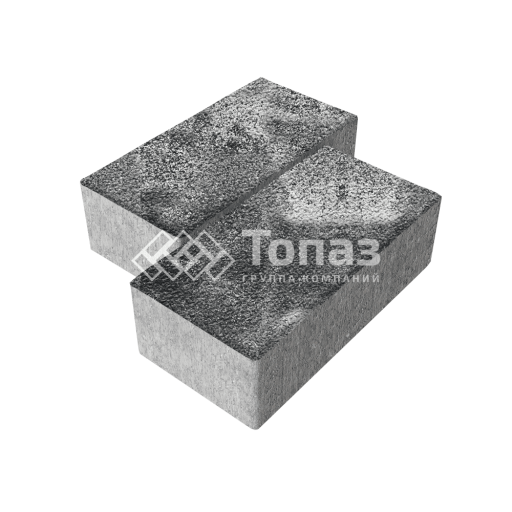 Тротуарная плитка 240х120х70, черно-белая на камне