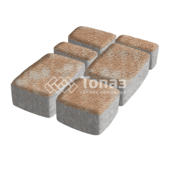 Тротуарная плитка Классико, сансет на камне, 6 см