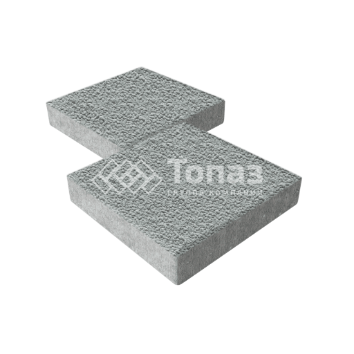 Тротуарная плитка Квадрат 400х400х60, серая с гранитной крошкой